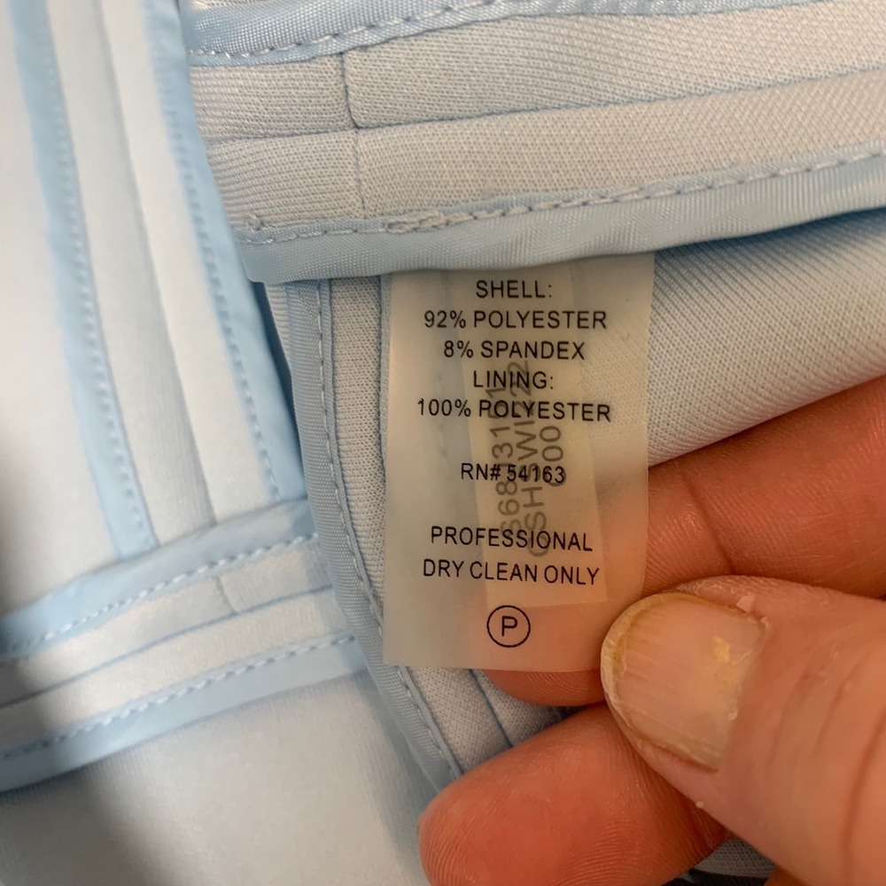 Calvin Klein Skirt Suit Set Womens 12 Light Blue Good Peplum Blazer Pencil Skirt - Picture 4 of 12
